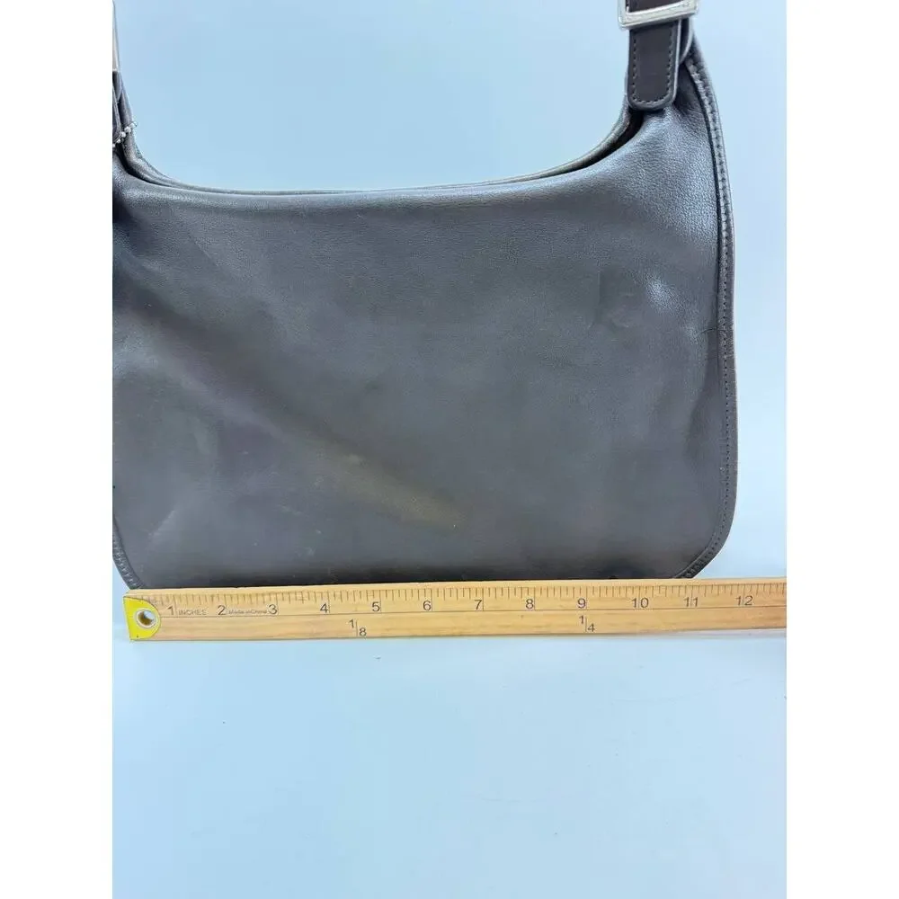 Vintage Coach 9134 Gray Leather Shoulder Bag Purse USA Costa Rica Women's
